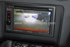 Kenwood screen displaying reverse camera image in Audi TT